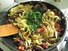 Паста с куриной печенью Паста с куриной печенью