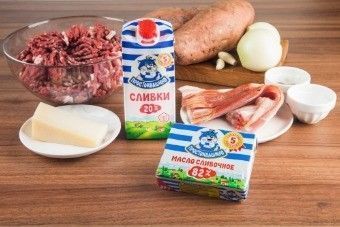 Фаршированный мясом сладкий картофель Фаршированный мясом сладкий картофель