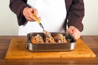 Фаршированный мясом сладкий картофель Фаршированный мясом сладкий картофель