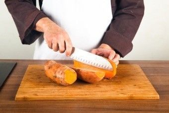 Фаршированный мясом сладкий картофель Фаршированный мясом сладкий картофель