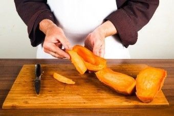 Фаршированный мясом сладкий картофель Фаршированный мясом сладкий картофель