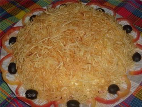 Салат кудрявая блондинка. Рецепт салата кудрявая блондинка (блондиночка).