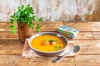 Тыквенный молочный суп с неркой Тыквенный молочный суп с неркой