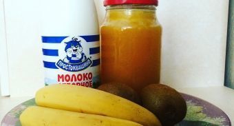 Смузи из банана и киви Смузи из банана и киви